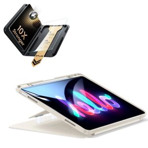 iPad Air 13 (M4) 2026 Bundle Flip Magnetic Case (Pencil Holder) & Armorite® Pro Screen Protector With UltraFit Tray - Starlight