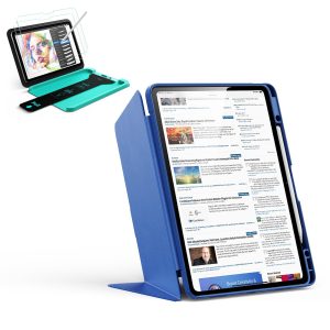iPad Air 13 (M3) 2025 Bundle Flip Magnetic Case with Pencil Holder & Armorite  Paper-Feel Protection - Navy Blue