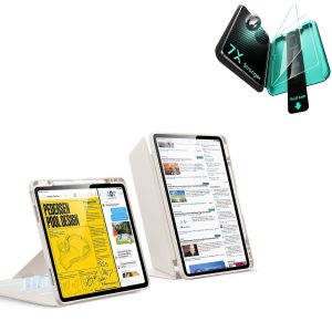 iPad Air 13 (M4) 2026 Bundle Flip Magnetic Case with Pencil Holder & Armorite® Protection - Starlight
