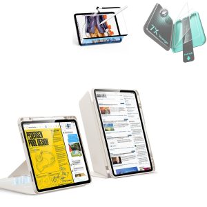 iPad Air 13 (M4) 2026 Bundle Flip Magnetic Case with Pencil Holder. Paper-Feel Magnetic & Armorite® Protection - Starlight