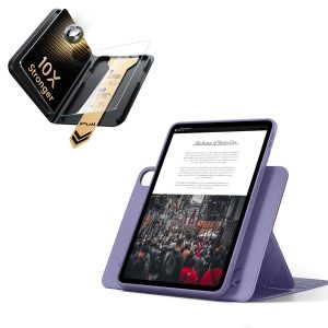 iPad Air 13 (M4) 2026 Bundle Shift Magnetic Case & Armorite Pro Screen Protector With UltraFit Tray - Purple