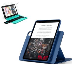 iPad Air 13 (M3) 2025 Bundle Shift Magnetic Case & Armorite  Paper-Feel Protection - Navy Blue