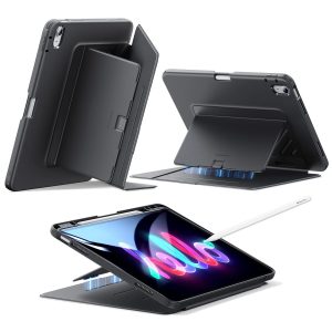 iPad Air 13 (M4) 2026 Flip Magnetic Case with Pencil Holder - Black