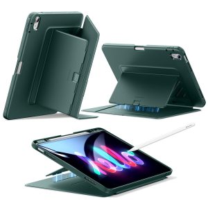 iPad Air 13 (M4) 2026 Flip Magnetic Case with Pencil Holder - Green