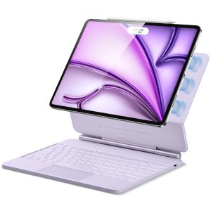 iPad Air 13 (M4) 2026 Rebound Magnetic Keyboard Case - US Layout-Purple