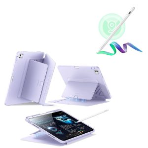 iPad Pro 11?? (2024) Flip Magnetic Case with Pencil Bundle - Purple