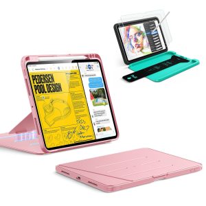 iPad Pro 11 (2025) Bundle Flip Magnetic Case with Pencil Holder & Armorite  Paper-Feel Protection - Pink