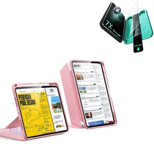 iPad Pro 11 (2025) Bundle Flip Magnetic Case with Pencil Holder & Armorite  Protection - Pink