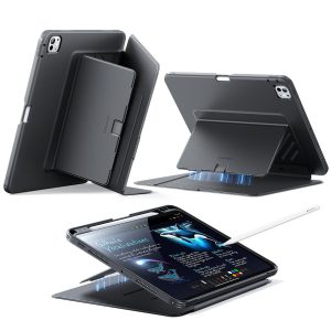 iPad Pro 11 (2024) Flip Magnetic Case with Pencil Holder - Black
