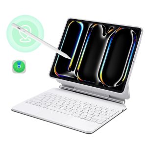 iPad Pro 11  (2025) Rebound Magnetic Keyboard Case 360 Pencil Bundle - US Layout-White