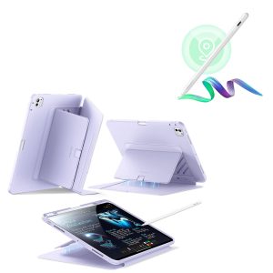 iPad Pro 13?? (2024) Flip Magnetic Case with Pencil Bundle - Purple