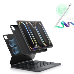 iPad Pro 13 (2024) Rebound Magnetic Keyboard Case 360 Pencil Bundle - US Layout-Black