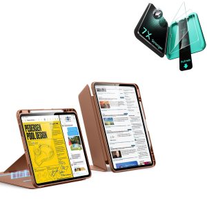 iPad Pro 13 (2025) Bundle Flip Magnetic Case with Pencil Holder & Armorite  Protection - Brown