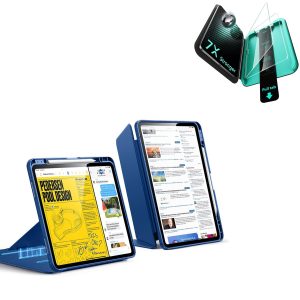 iPad Pro 13 (2025) Bundle Flip Magnetic Case with Pencil Holder & Armorite  Protection - Navy Blue