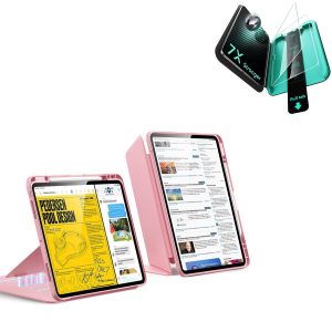 iPad Pro 13 (2025) Bundle Flip Magnetic Case with Pencil Holder & Armorite  Protection - Pink