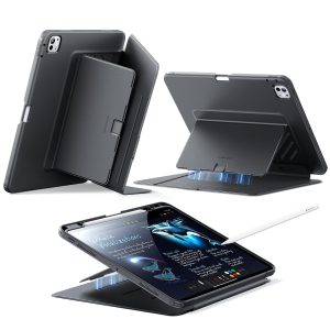 iPad Pro 13 (2025) Flip Magnetic Case with Pencil Holder - Black