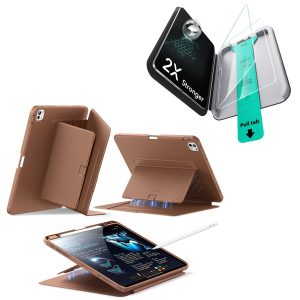 iPad Pro 13  (2025) Flip Magnetic Protection Bundle - Brown