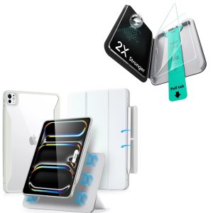 iPad Pro 13  (2025) Rebound Case and Screen Protector Bundle - Brilliant White