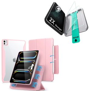 iPad Pro 13  (2025) Rebound Case and Screen Protector Bundle - Pink