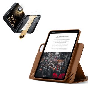 iPad Pro 13 (M5) 2025 Bundle Shift Magnetic Case & Armorite Pro Screen Protector With UltraFit Tray - Brown