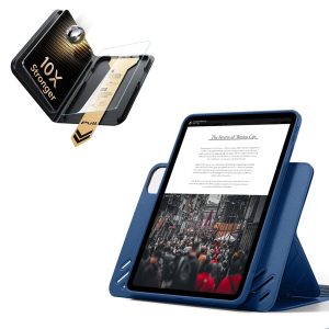 iPad Pro 13 (M5) 2025 Bundle Shift Magnetic Case & Armorite Pro Screen Protector With UltraFit Tray - Navy Blue