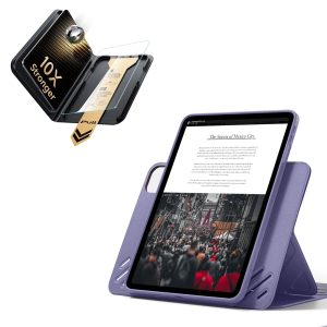 iPad Pro 13 (M5) 2025 Bundle Shift Magnetic Case & Armorite Pro Screen Protector With UltraFit Tray - Purple