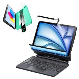 iPad Air 11 (2025) Rebound Magnetic Keyboard Case 360 Protection Paper-Feel Bundle-US Layout-Black