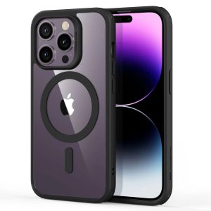 iPhone 14 Pro Max Classic Hybrid Case (HaloLock) - Clear Black