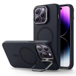 iPhone 14 Pro Max Cloud Soft Case with Stash Stand (HaloLock) - Black