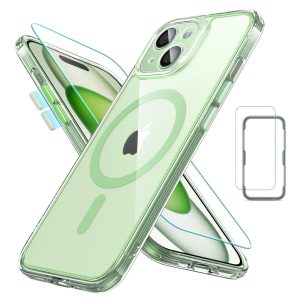 iPhone 15 Classic Pro Case (HaloLock) Set - Clear Green
