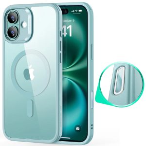 iPhone 16 Plus HaloLock Classic Hybrid Case (Camera Control) - Clear Green