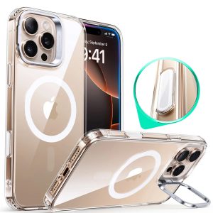 iPhone 16 Pro Classic Hybrid Magnetic Case (Camera Control. Stash Stand) - Clear