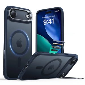iPhone Air Classic Hybrid Magnetic Case (Camera Control. Stash Stand) - Frosted Blue