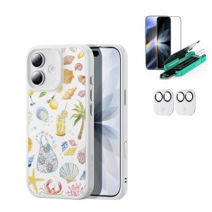 iPhone 17 Bundle Classic Hybrid Magnetic Case (Camera Control) and Armorite Screen Protector - Coastal Summer