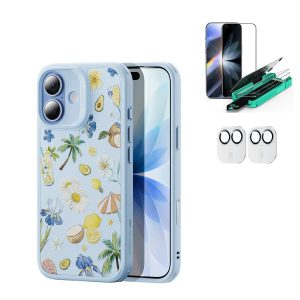 iPhone 17 Bundle Classic Hybrid Magnetic Case (Camera Control) and Armorite Screen Protector - Tropical Paradise