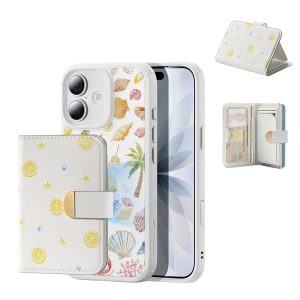 iPhone 17 Classic Hybrid Magnetic Case (Camera Control) & Aura Clutch Magnetic Wallet - Coastal Summer