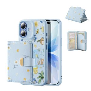 iPhone 17 Classic Hybrid Magnetic Case (Camera Control) & Aura Clutch Magnetic Wallet - Tropical Paradise