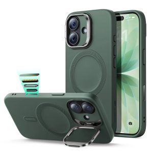iPhone 17 Cloud Soft Magnetic Case (Camera Control. Stash Stand) - Olive Green