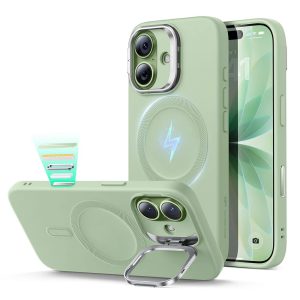 iPhone 17 Cloud Soft Magnetic Case (Camera Control. Stash Stand) - Sage Green
