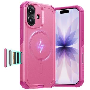 iPhone 17 Cyber Tough Magnetic Case (Camera Control) - Rosy Pink