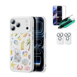 iPhone 17 Pro Bundle Classic Hybrid Magnetic Case (Camera Control) and Armorite Screen Protector - Coastal Summer