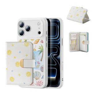 iPhone 17 Pro Classic Hybrid Magnetic Case (Camera Control) & Aura Clutch Magnetic Wallet - Coastal Summer