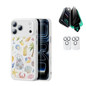 iPhone 17 Pro Max Bundle Classic Hybrid Magnetic Case (Camera Control) and Armorite Privacy Screen Protector - Coastal Summer