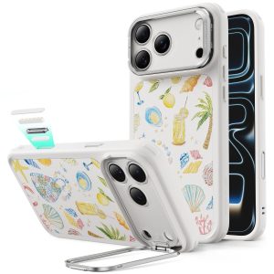 iPhone 17 Pro Max Classic Hybrid Magnetic Case (Camera Control. Stash Stand) - Coastal Summer