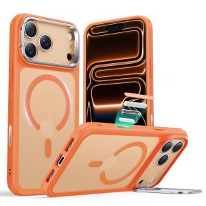 iPhone 17 Pro Max Classic Hybrid Magnetic Case (Camera Control. Stash Stand) - Frosted Orange