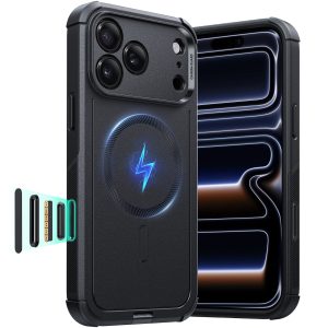 iPhone 17 Pro Max Cyber Tough Magnetic Case (Camera Control) - Black