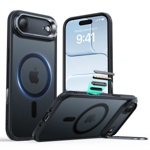iPhone Air Classic Hybrid Magnetic Case (Camera Control. Stash Stand) - Frosted Black