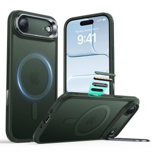 iPhone Air Classic Hybrid Magnetic Case (Camera Control. Stash Stand) - Frosted Green