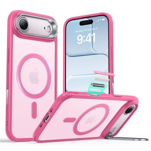 iPhone Air Classic Hybrid Magnetic Case (Camera Control. Stash Stand) - Frosted Pink