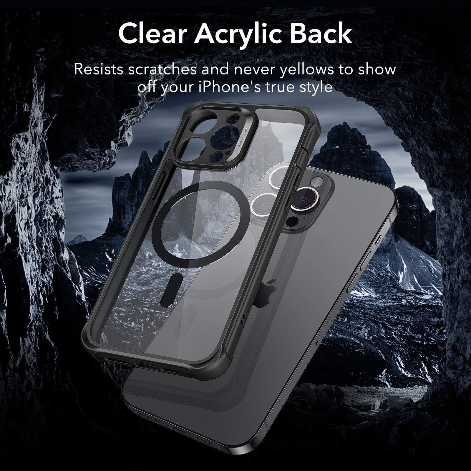 iPhone 14 Pro Max Armor Tough Case (HaloLock) - Clear Black - Image 8